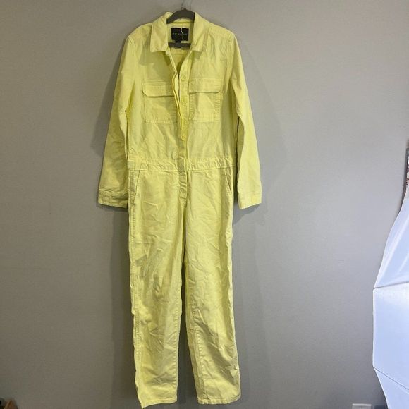 WILDFANG Utility Jumpsuit in Green Luminary (XXS) - Picture 3 of 10